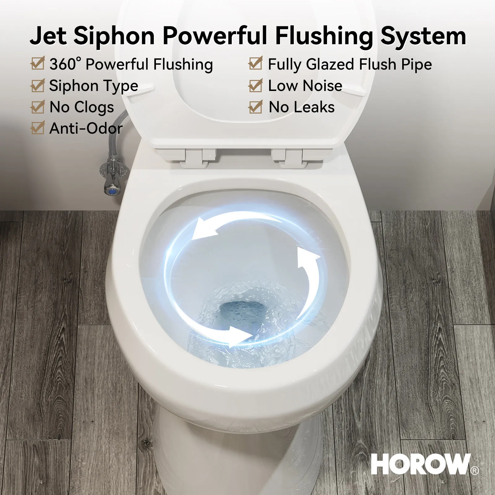 12 Inch Rough In 2 Piece Toilet with ADA Compliant and Single Flush Model HWTT - R03S - Image 12