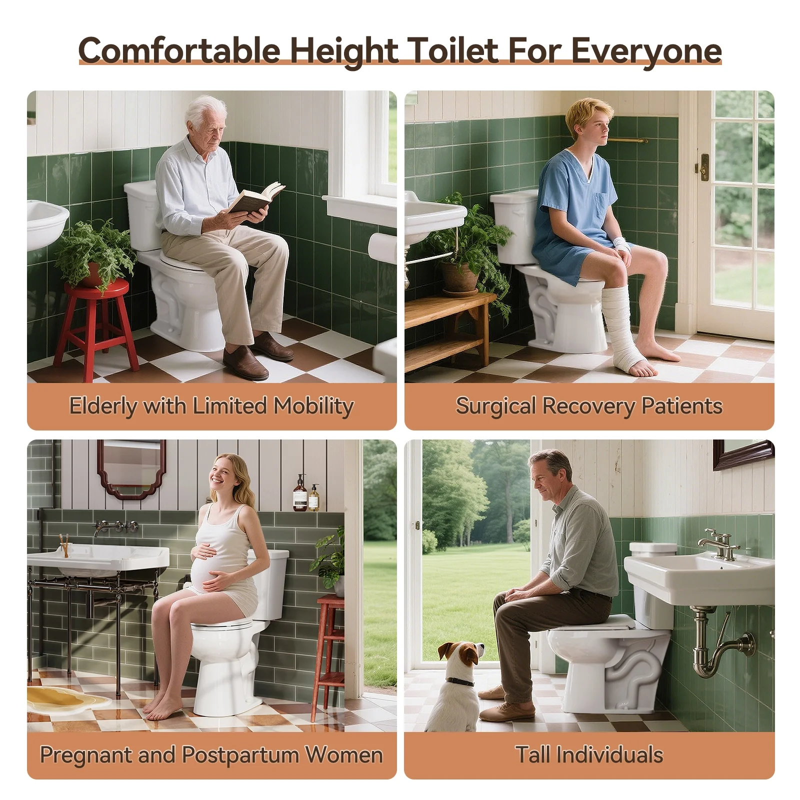 2 Piece Toilet with Single Flush and Round Bowl – Model HWTT-R01S10 - Image 6