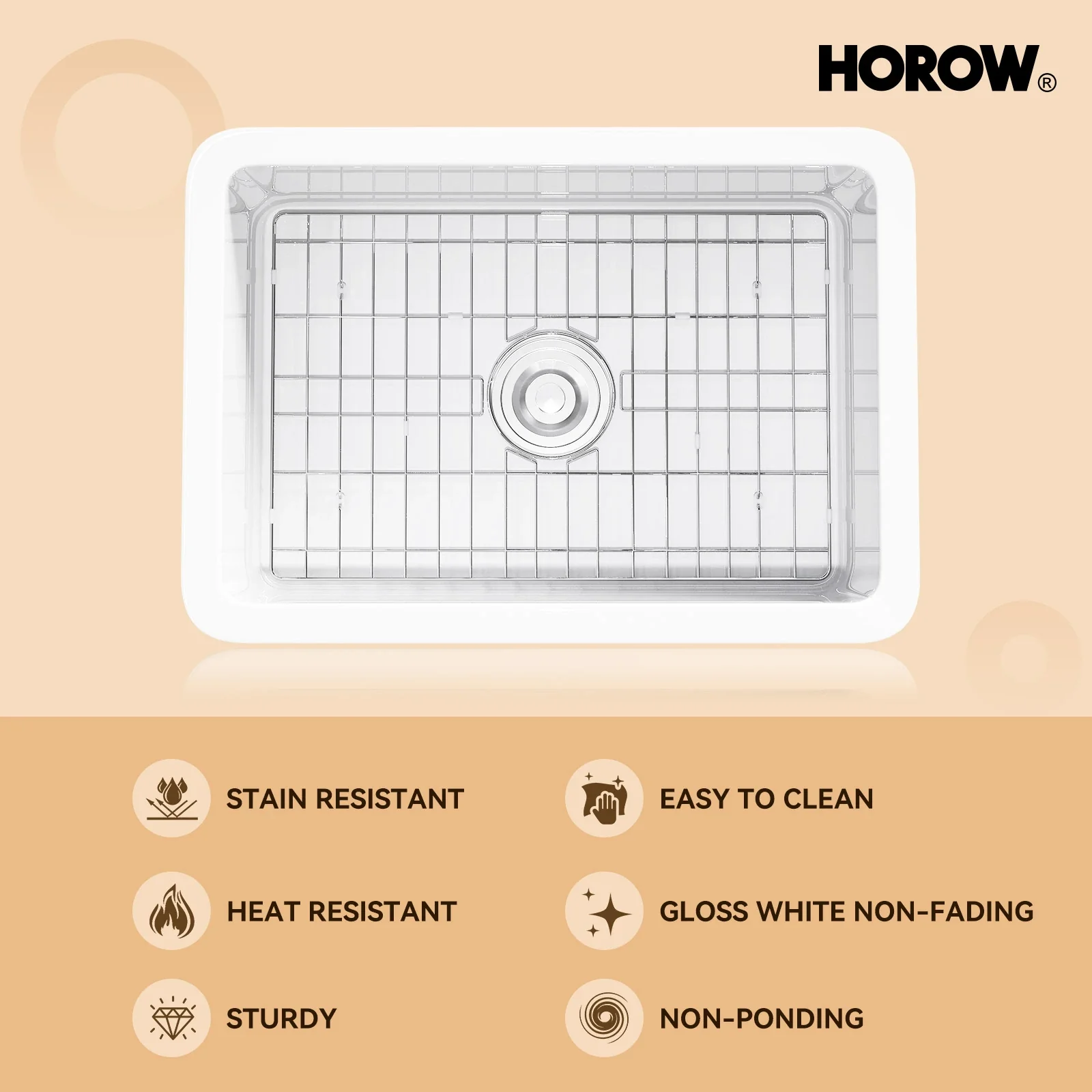 27 Inch Dual Mount Kitchen Sink with Refractory Clay Model S2719W - Image 4