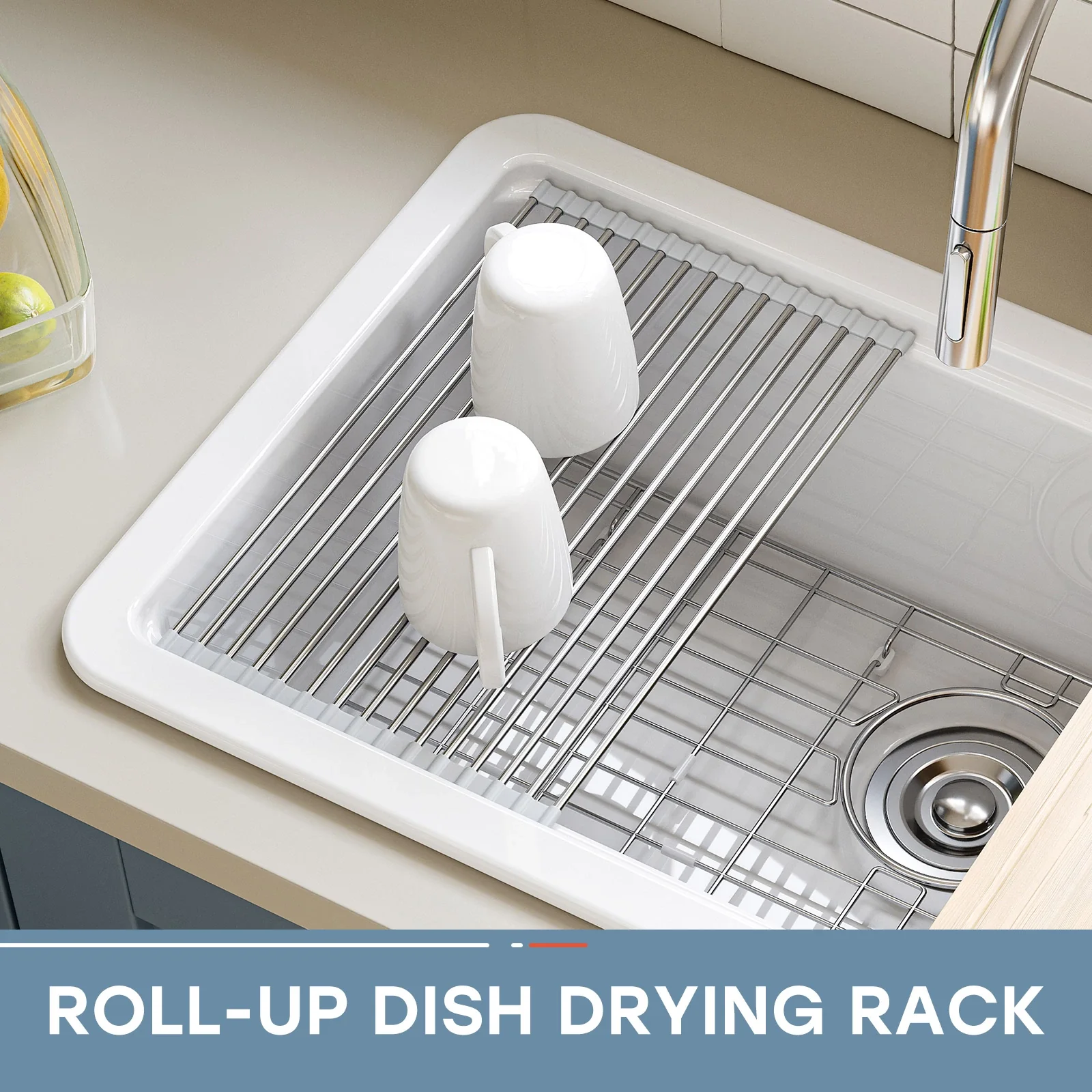 33 Inch Ceramic Overmount Kitchen Sink – Durable & Stylish Design - Image 15