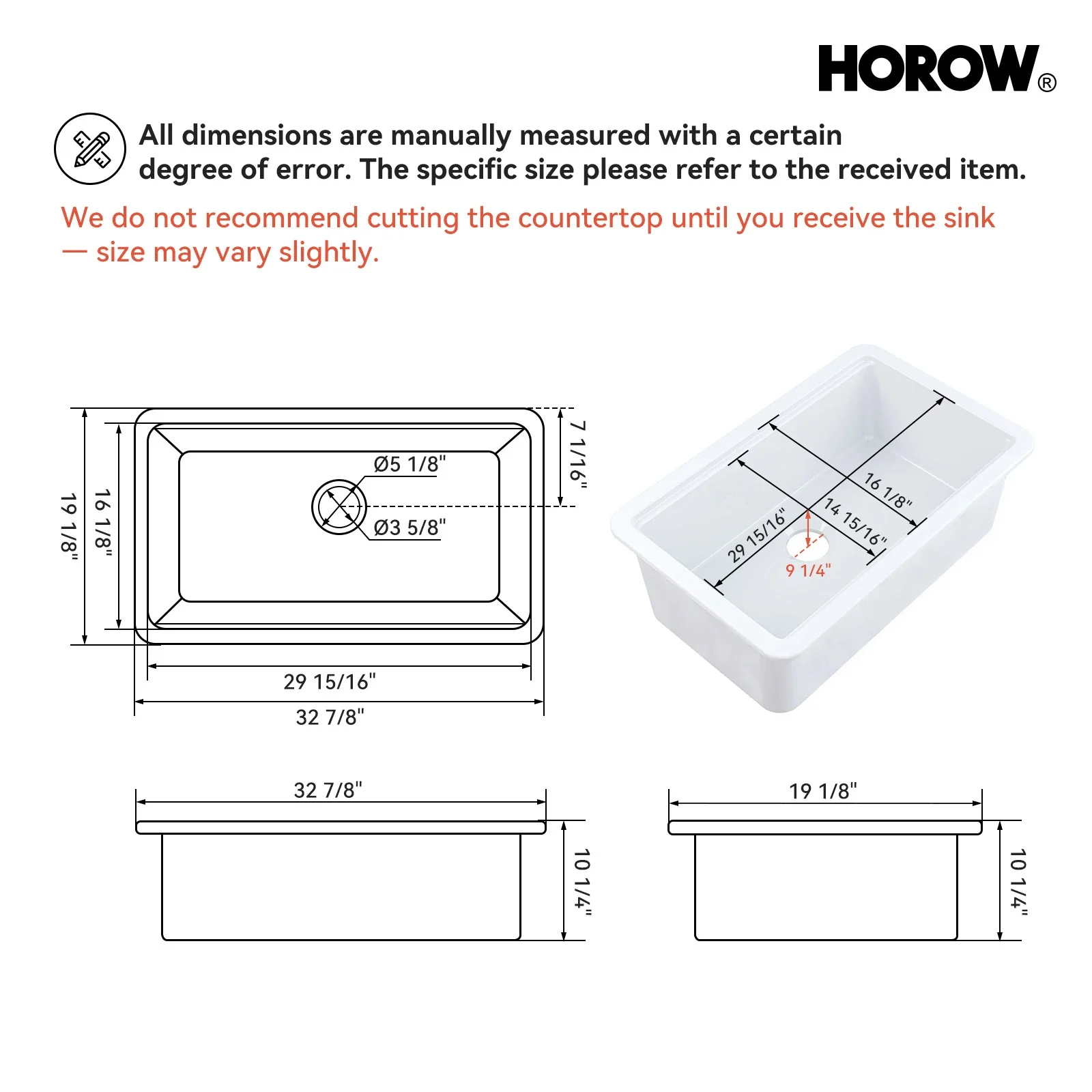 33 Inch Ceramic Overmount Kitchen Sink – Durable & Stylish Design - Image 5
