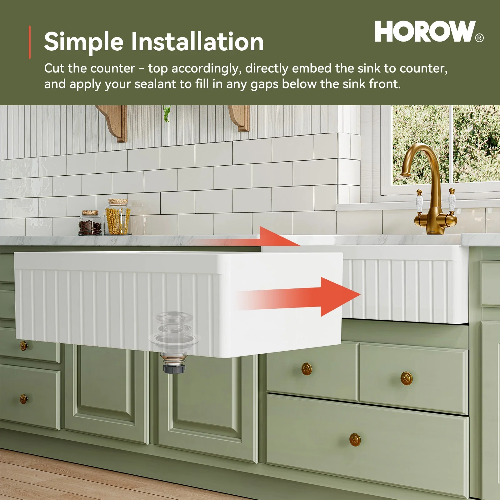33 Inch Undermount Workstation Kitchen Sink with Grid - Image 9