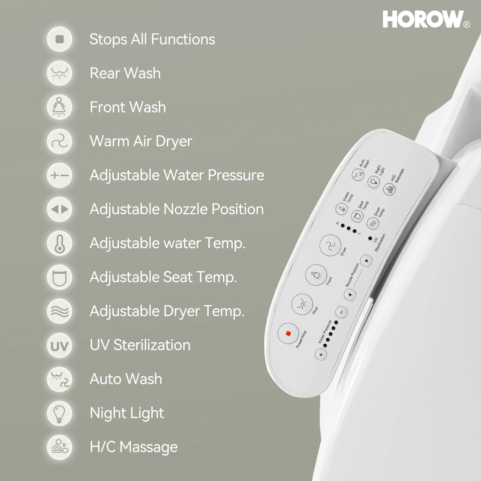 Elongated Toilet Seat with Bidet and Heated Model B0403 - Image 3