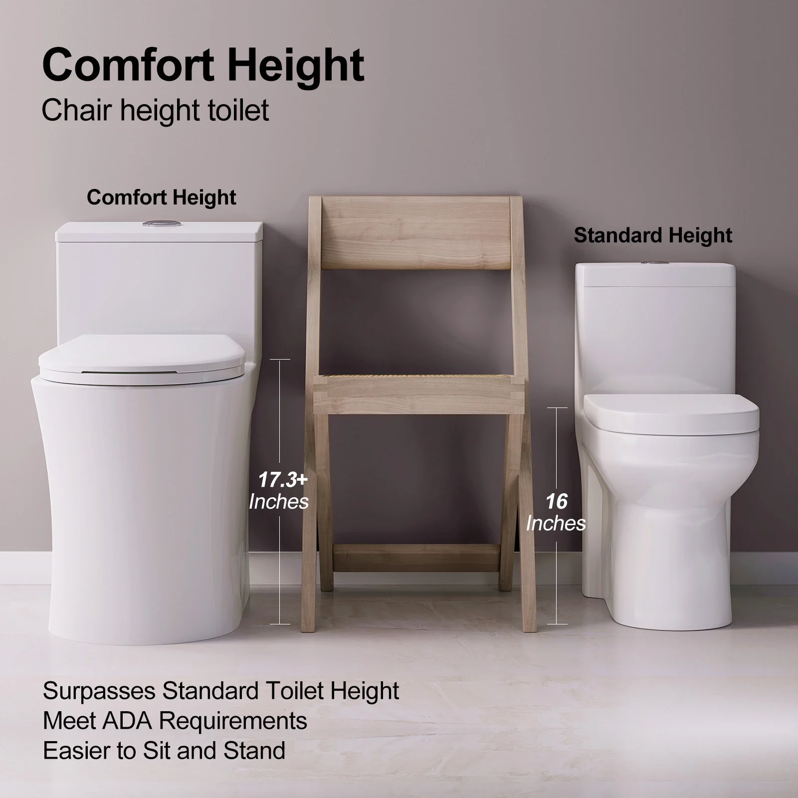 HOROW 10 Inch Rough Toilet Bowl Elongated One Piece Toilet Model T0338W-10 - Image 5