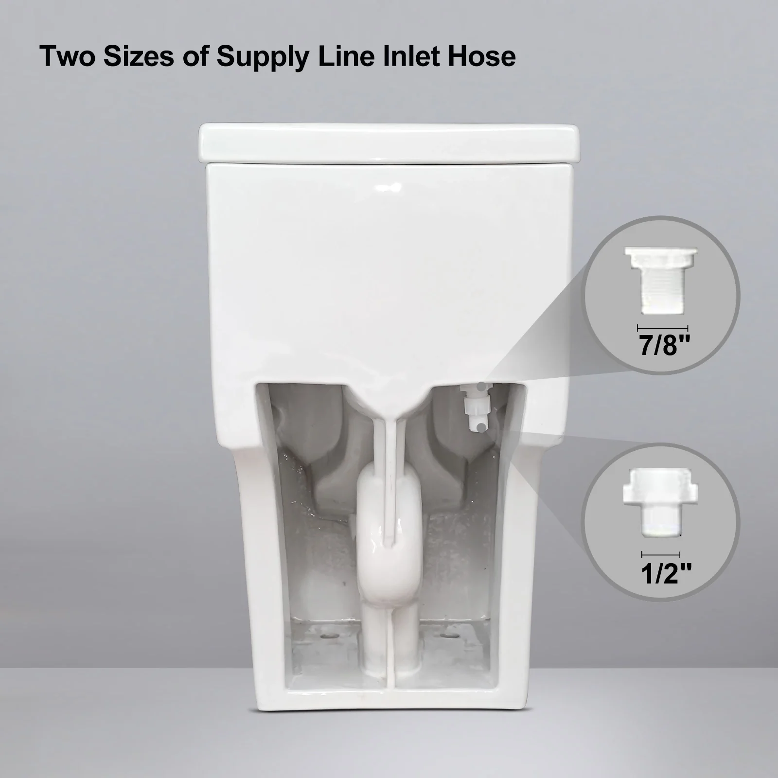 HOROW 10 Inch Rough Toilet Bowl Elongated One Piece Toilet Model T0338W-10 - Image 7