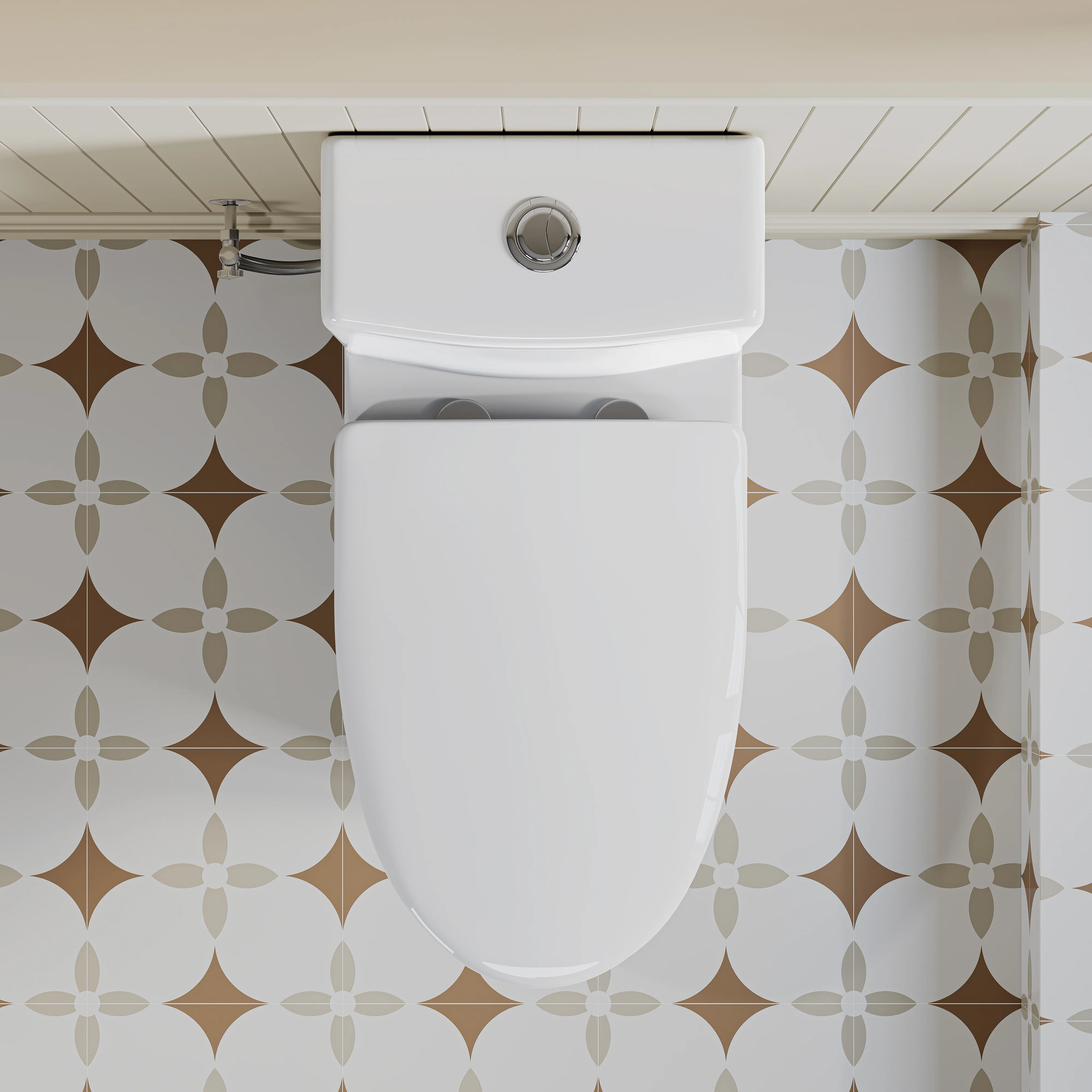 HOROW 76D-10 One-Piece Toilet – 10 Inch Rough-In with Dual Flush - Image 8