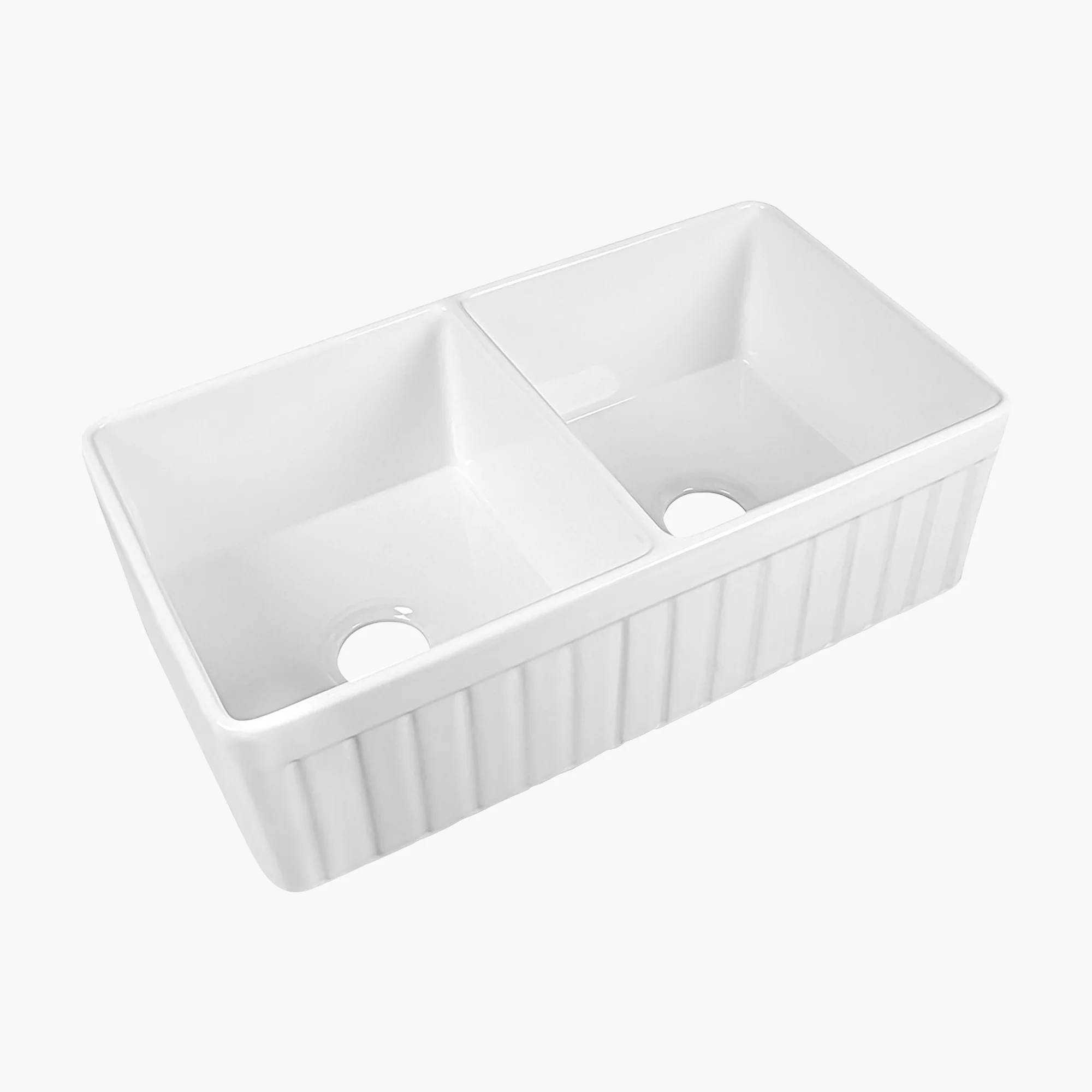 HOROW Farmhouse Kitchen Sink Reversible Double Bowl Model HR-DS0118W - Image 3