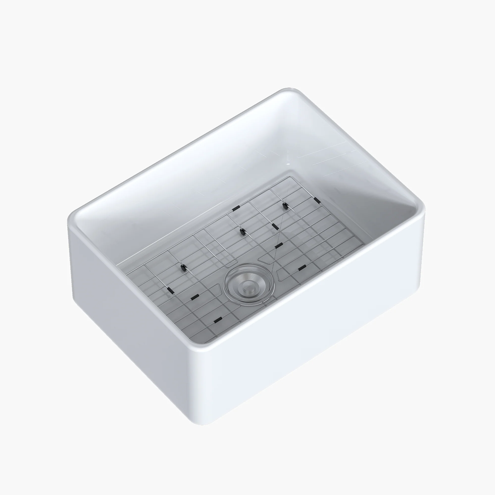 HOROW Fireclay Farmhouse Sink With Deep Single Bowl Model HR-S2418W - Image 4
